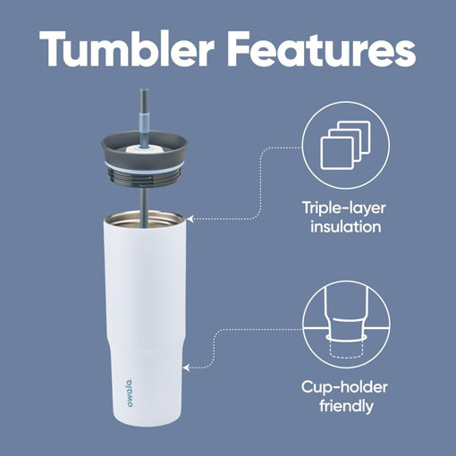 Tumbler - Grey/Blue(The Great Blue) - 24oz